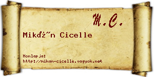 Mikán Cicelle névjegykártya